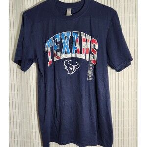 Fanatics Texans Tshirt For Women Navy Blue Color Size Medium 100% Cotton   B4